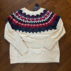 NWT Chaps Holiday Fair Isle Sweater